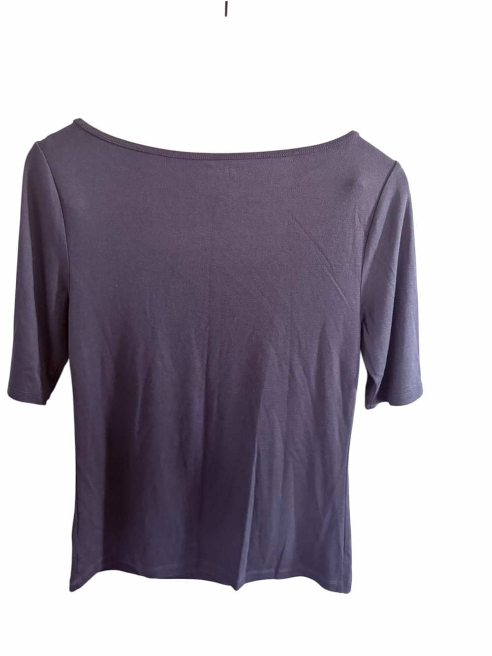 Apt. 9 Women's Slate Gray Scoop Neck Elbow Sleeve Top - Picture 2 of 7